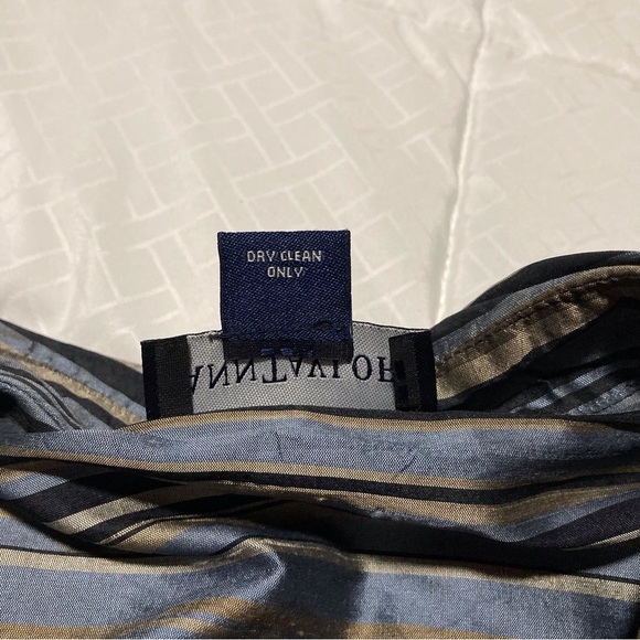 Ann Taylor Striped 100% Silk Wrap Blouse - Picture 10 of 16